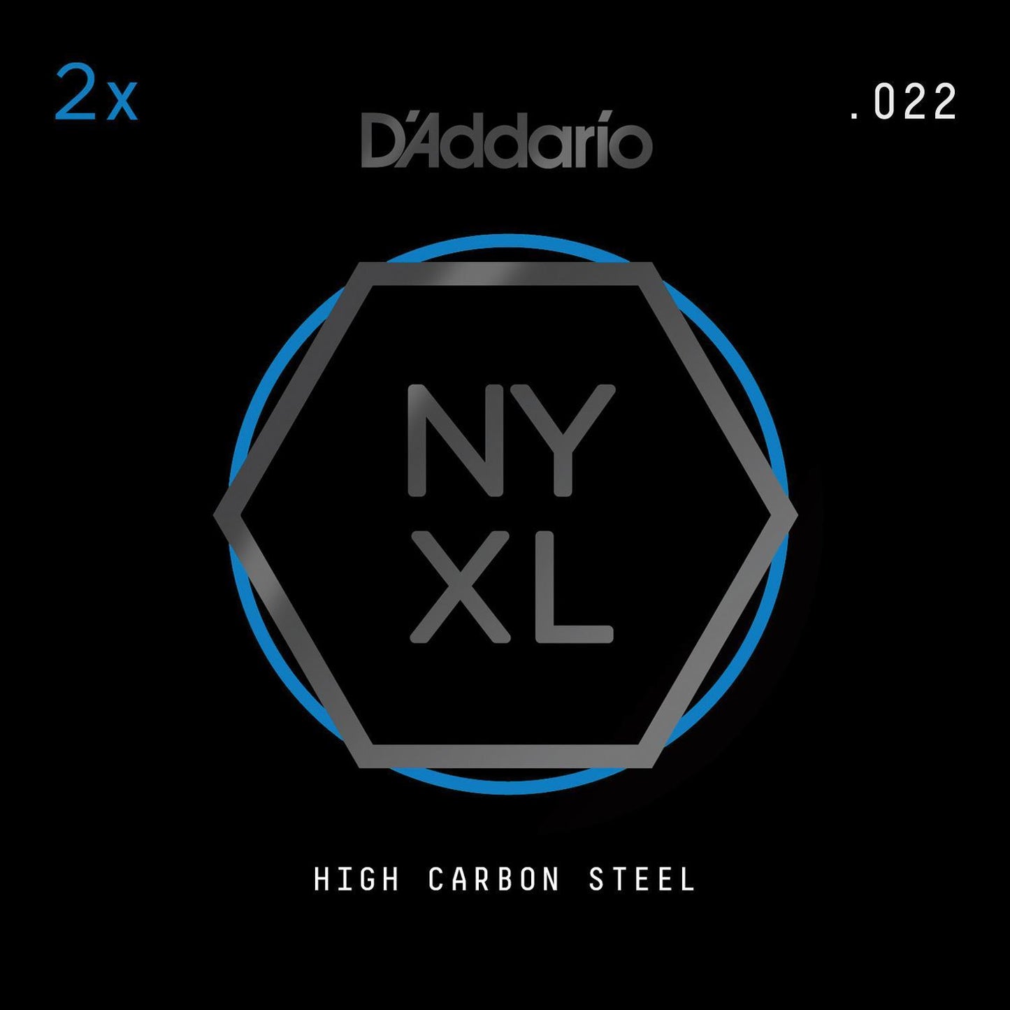 D'Addario NYXL 2-Pack Plain Steel Guitar Strings, .022