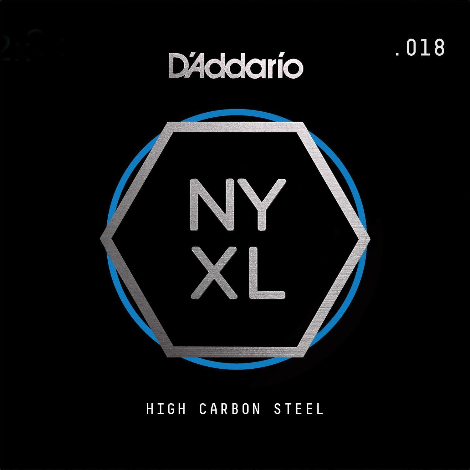 D'Addario NYS018 Single Plain Steel Guitar String, .018
