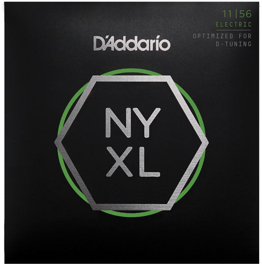 D'Addario NYXL1156 Nickel Wound Electric Guitar Strings, Medium Top - Extra-Heavy Bottom, 11-56