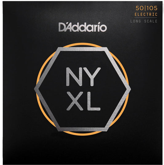 D'Addario NYXL50105 Nickel Wound Bass Guitar Strings, Medium, 50-105, Long Scale