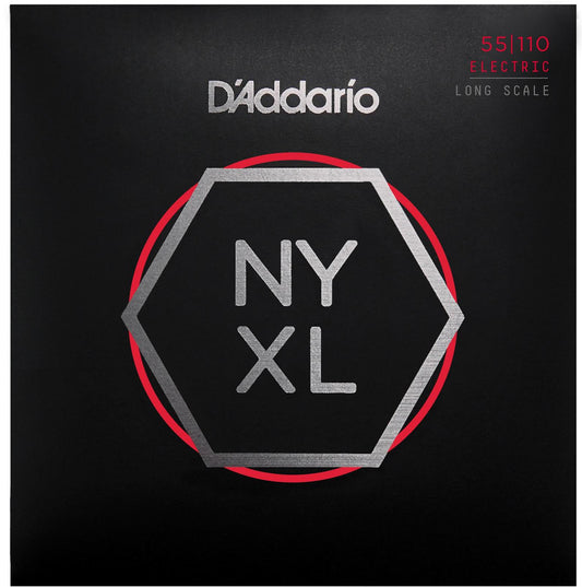 D'Addario NYXL55110 Nickel Wound Bass Guitar Strings, Heavy 55-110, Long Scale