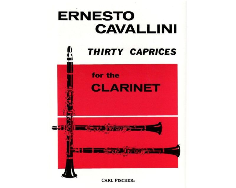 Cavallini 30 Caprices for Clarinet, 64 Pages, Composer Ernesto Cavallini, Publisher Carl Fischer