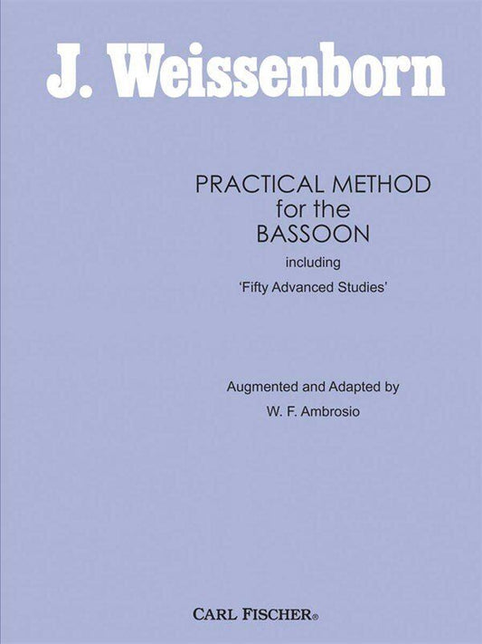 Weissenborn Practical Method for Bassoon by Ambrosio - 121 Pages, Fingering Chart, Duets & Exercises