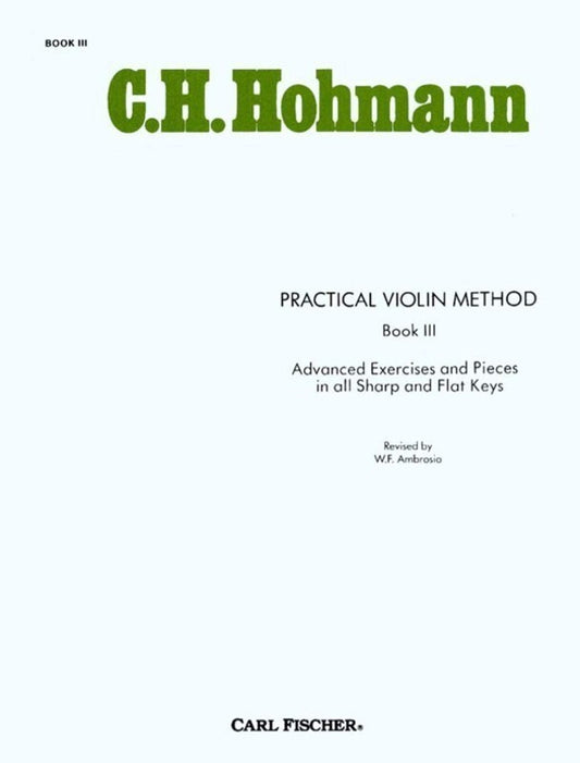Hohmann - Practical Violin Method Book 3 (Softcover Book)