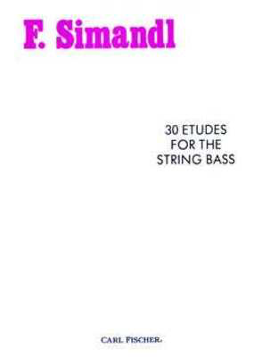 30 Etudes for String Bass by Franz Simandl - Double Bass Sheet Music