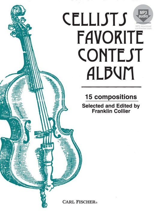 Cellists Favorite Contest Album BK/OLA by Carl Fischer - 60 Pages of Cello Compositions