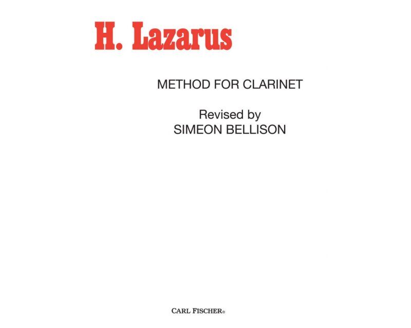 Lazarus Method for Clarinet Book 2 by Henry Lazarus - 275 Pages