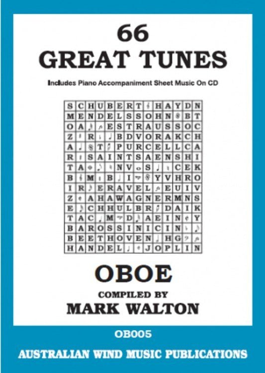 66 Great Tunes for Oboe — Book/CD (Australian Wind Music Publications)