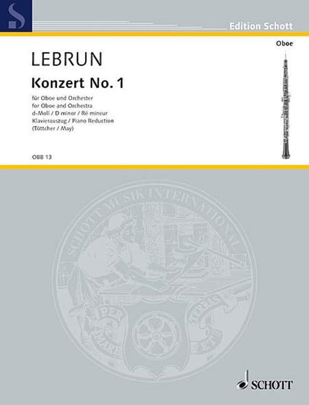 Concerto No 1 D Min Oboe Piano Book