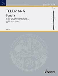 Telemann - Sonata in B Flat for Oboe and Piano, Essercizii Musici, Schott Music, 25 Pages