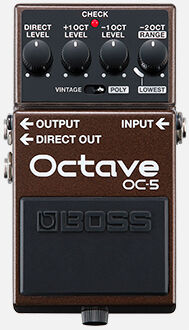 BOSS OC-5 Octave Pedal - Classic & Poly Modes, Advanced Tracking, Compact Design