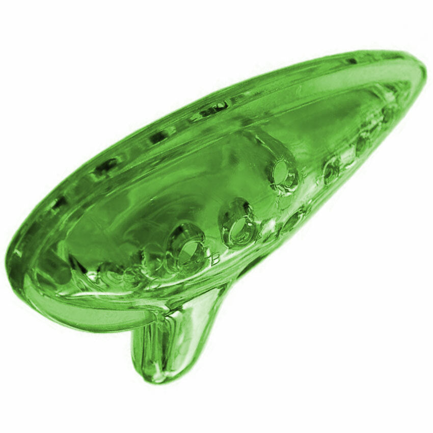 Maxtone Plastic Ocarina Transparent Green - Key of C
