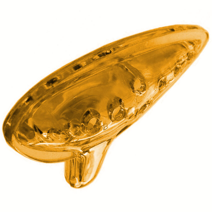 Maxtone Transparent Orange Plastic Ocarina - Key of C