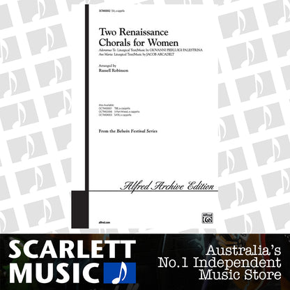 Renaissance Chorals 2 For Women SSA Arr Robinson — view 2