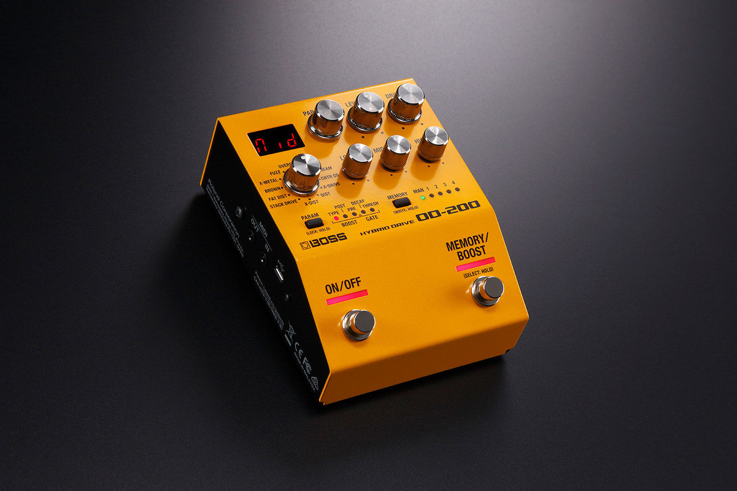 BOSS OD-200 Hybrid Drive Pedal - 200 Series Multi-Function Overdrive with Onboard Memory — view 6