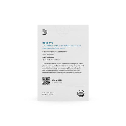 D'Addario Organic Reserve Bb Clarinet Reed 3.5+ Q/P10 — view 2