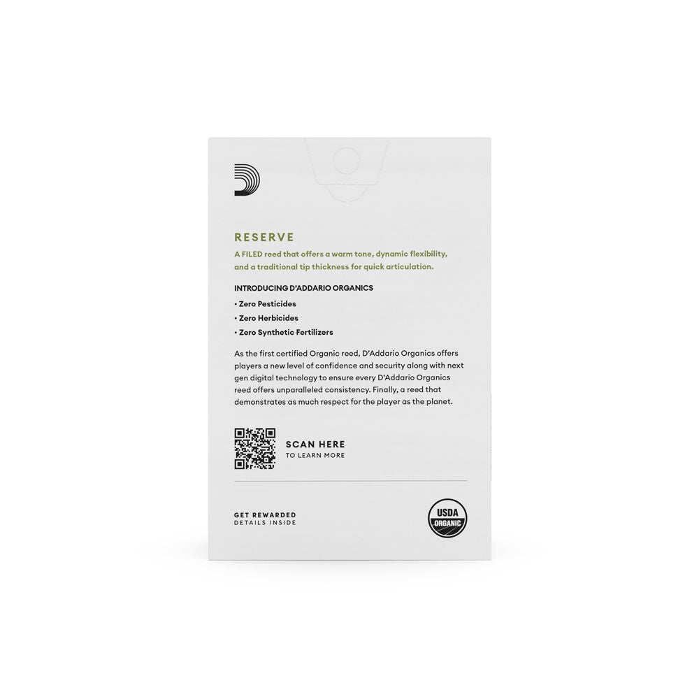 DAddario Organic Reserve Alto Saxophone Reed 2.0 Q/P10 — view 2