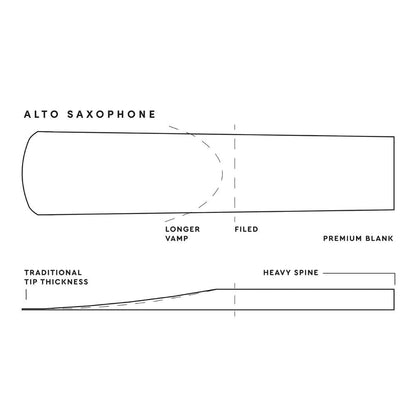 DAddario Organic Reserve Alto Saxophone Reed 2.5 Q/P10 — view 3
