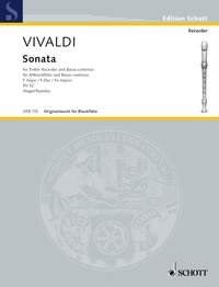 Vivaldi Sonata in F Major RV 52 for Treble Recorder and Piano, 20 Pages, Schott Music, ABRSM Grade 5
