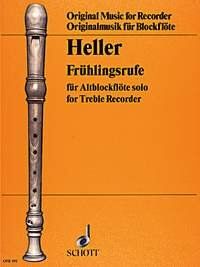 Fruhlingsrufe for Recorder by Barbara Heller, Schott Music, 8 Pages