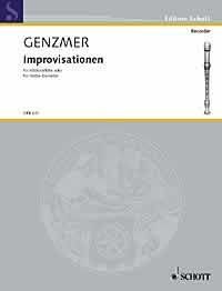 Genzmer - Improvisationen for Treble Recorder, GeWV 211, Schott Music, 16 Pages, Recorder Solo