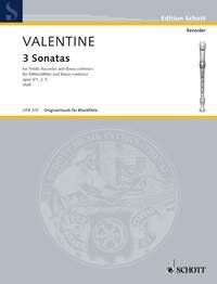 Valentine - 3 Sonatas Op. 3 Nos. 1, 2, 5 for Treble Recorder/BC