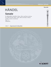 Handel - Sonata No. 2 G Minor Op. 1/2 for Treble Recorder and BC