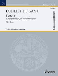 Loeillet - Sonata Op 3 No 6 E Minor For Treble Recorder/Bc (Schott Music)