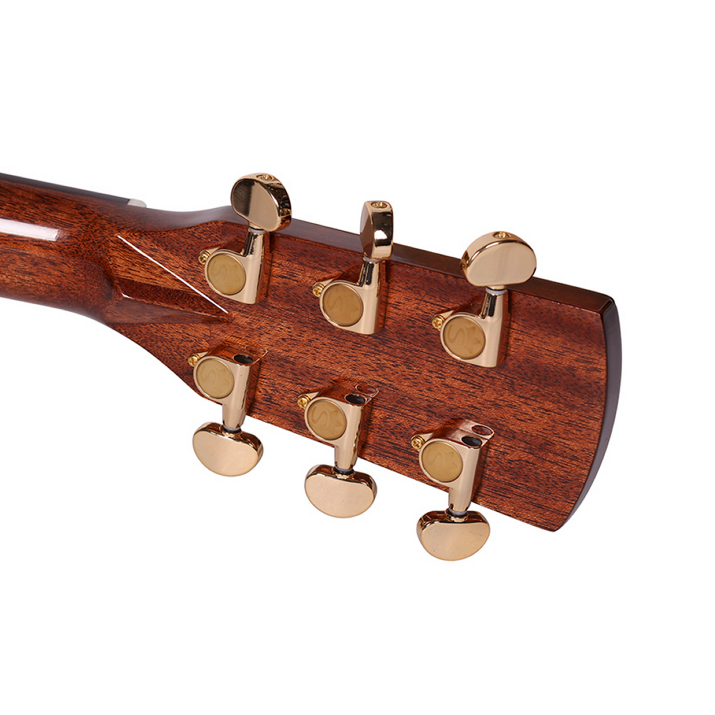 Saga OL18 All Solid Folk Acoustic-Electric Guitar Natural with Case — view 4