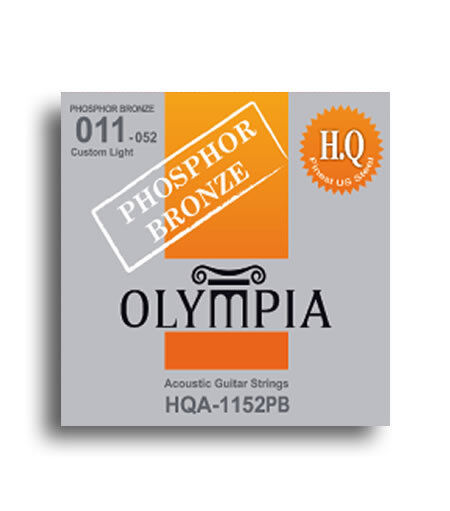 Olympia HQ Series Phosphor Bronze Custom Light Acoustic Guitar String Set (11-52)