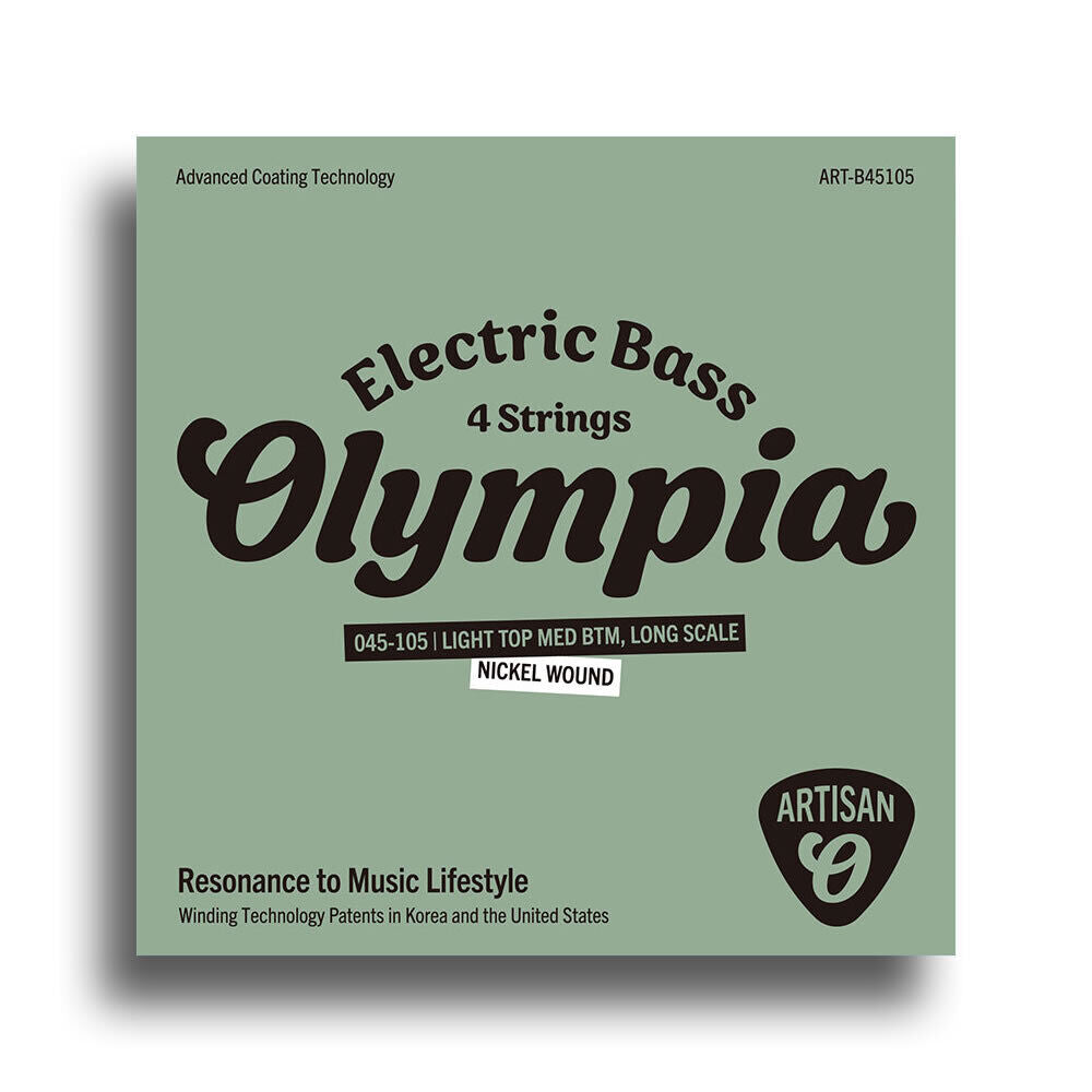 Olympia Artisan Series Coated Electric Bass String Set 45-105 (Light Top Medium Bottom)