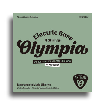 Olympia Artisan Series Coated Electric Bass String Set 45-105 (Light Top Medium Bottom)