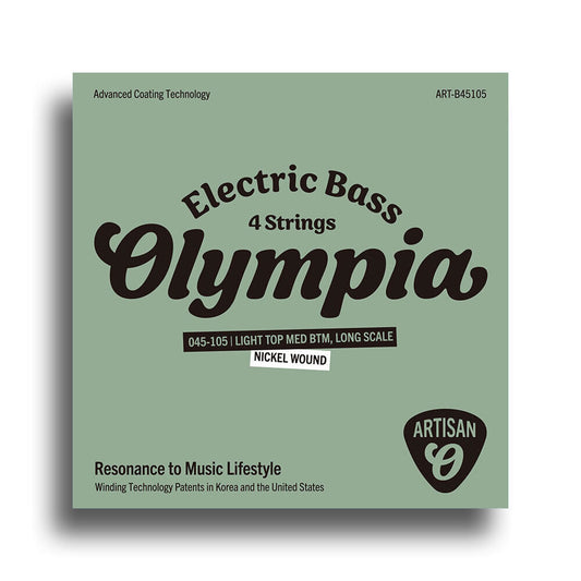 Olympia Artisan Series Coated Electric Bass String Set 45-105 (Light Top Medium Bottom)