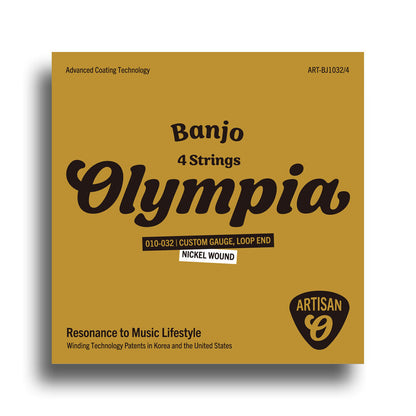 Olympia Artisan Series Coated Custom Light Banjo 4-String Set (10-32)