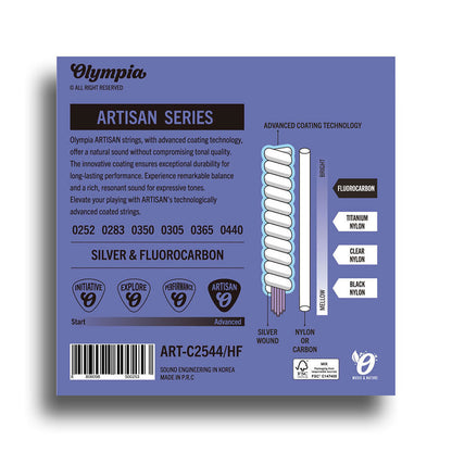 Olympia Artisan Series Coated Classical Guitar Strings Set - Hard Tension (25-44) — view 2