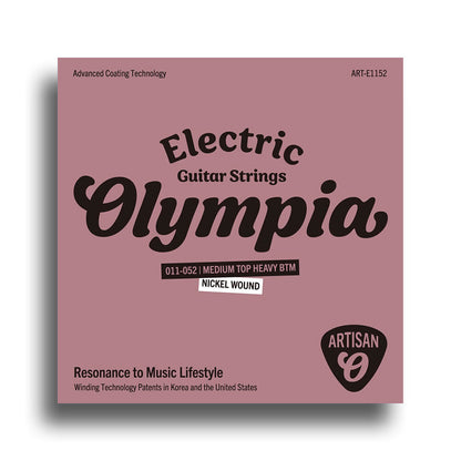 Olympia Artisan Series Coated Electric Guitar String Set 11-52 Medium Top Heavy Bottom