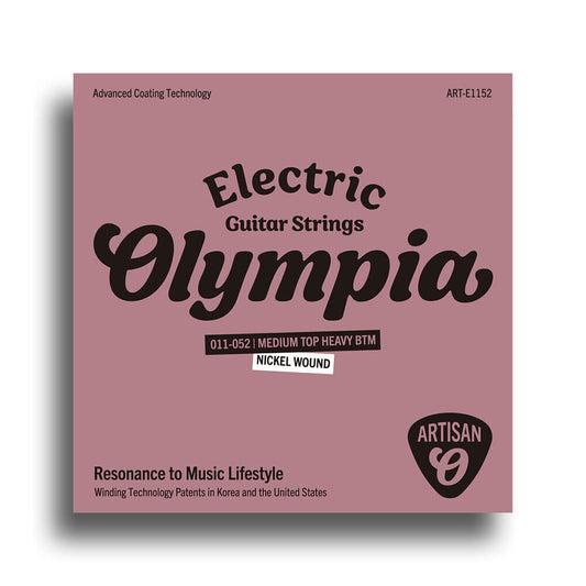 Olympia Artisan Series Coated Electric Guitar String Set 11-52 Medium Top Heavy Bottom