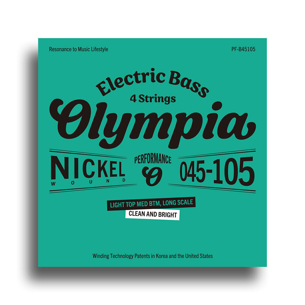 Olympia Performance Series Electric Bass String Set (Light Top Medium Bottom, 45-105)