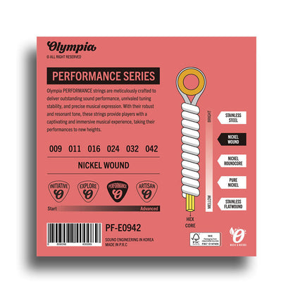 Olympia Performance Series Super Light Electric Guitar String Set 9-42 — view 2