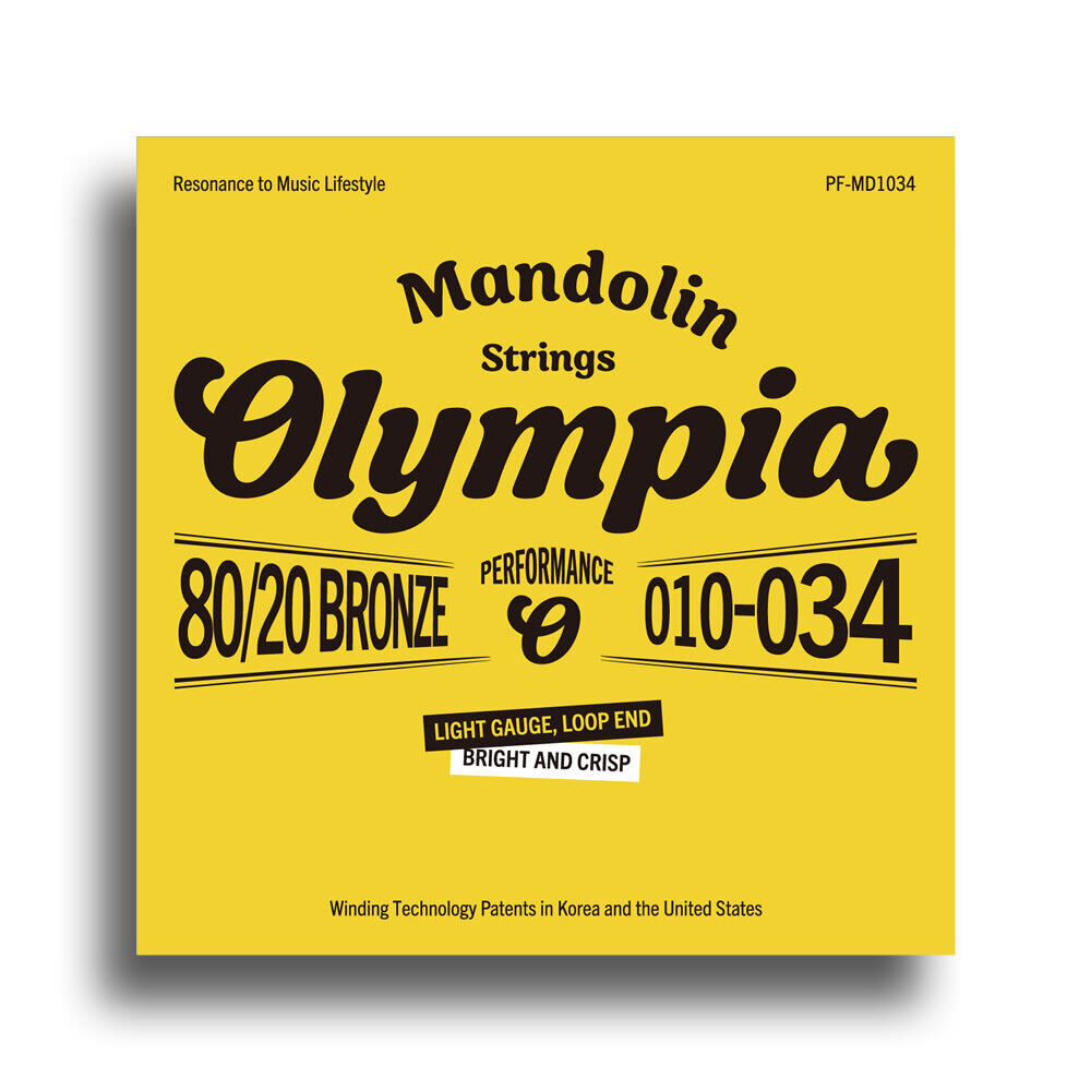 Olympia Performance Series Light Loop-End Mandolin String Set 10-34