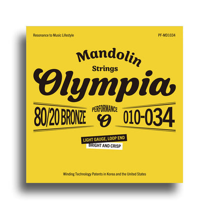 Olympia Performance Series Light Loop-End Mandolin String Set 10-34