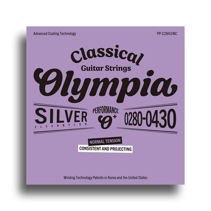Olympia Performance Plus Coated Classical Nylon/Silver Normal Tension String Set (28-43)