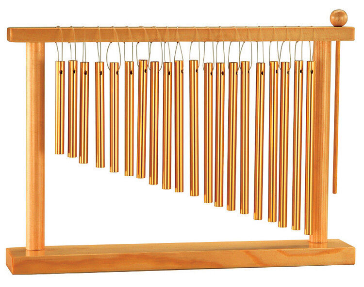 Opus Percussion 20 Bar Chime Set with Wooden Frame Stand and Mallet