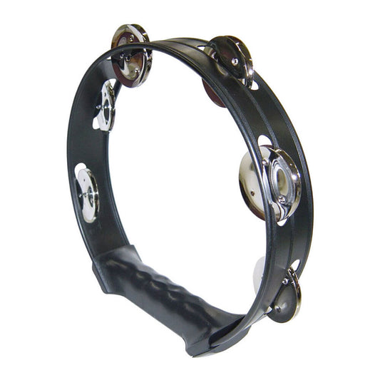 Opus Percussion 8" Black Tambourine with Single-Row Jingles