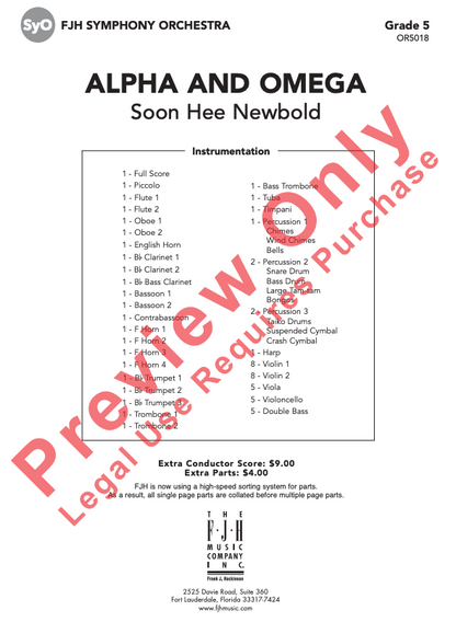 Alpha and Omega Full Orchestra Sheet Music Grade 5 — view 2