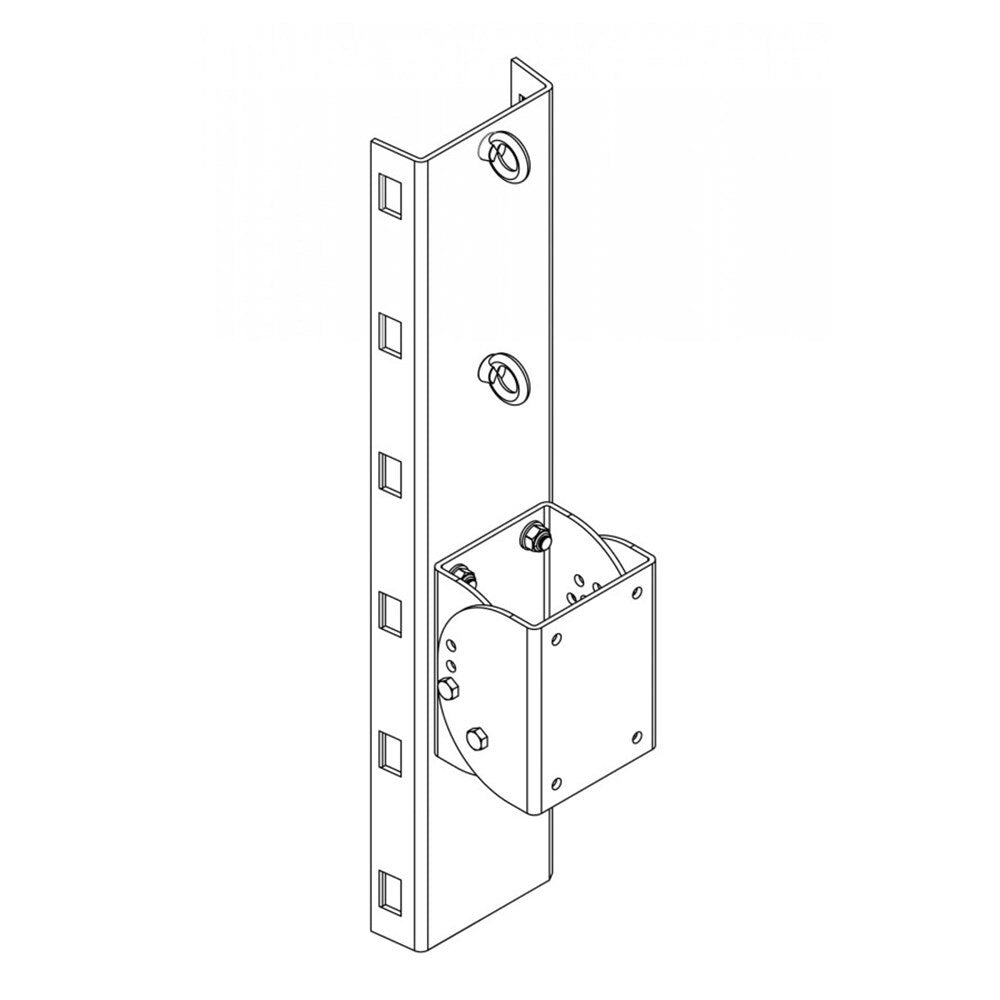 Pole mount w/tilt for 112 118 HSB 212HC 312HC CFA2-Black One Systems