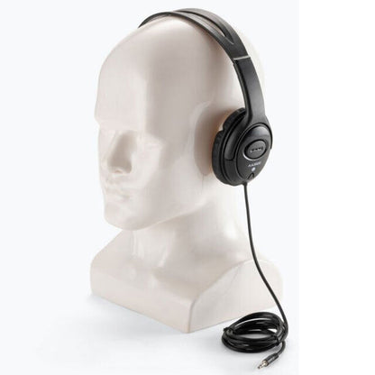 On Stage AA3500 Wired Headphones with 6' Cable and 1/4" Adapter, Black — view 3