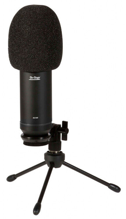 On Stage AS700 USB Large-Diaphragm Condenser Microphone with Accessories