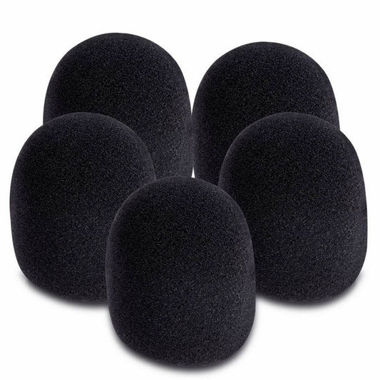 On Stage Black Foam Microphone Windscreens Pack of 5