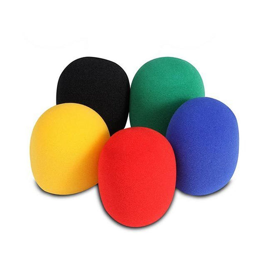 On Stage Multi Color Foam Microphone Windscreens Pack of 5